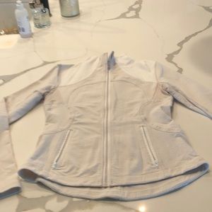 Lululemon white and tan gingham jacket and tank